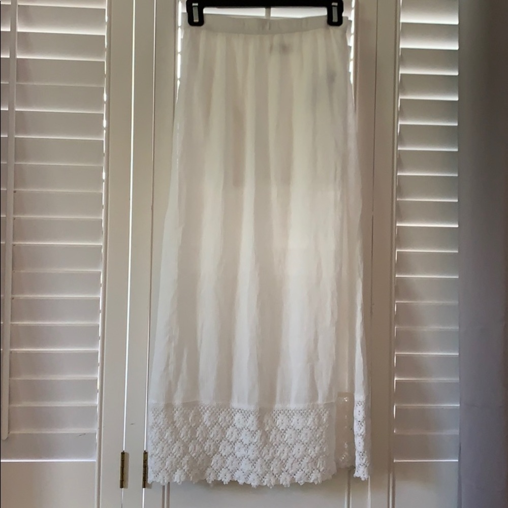 abercrombie white maxi skirt